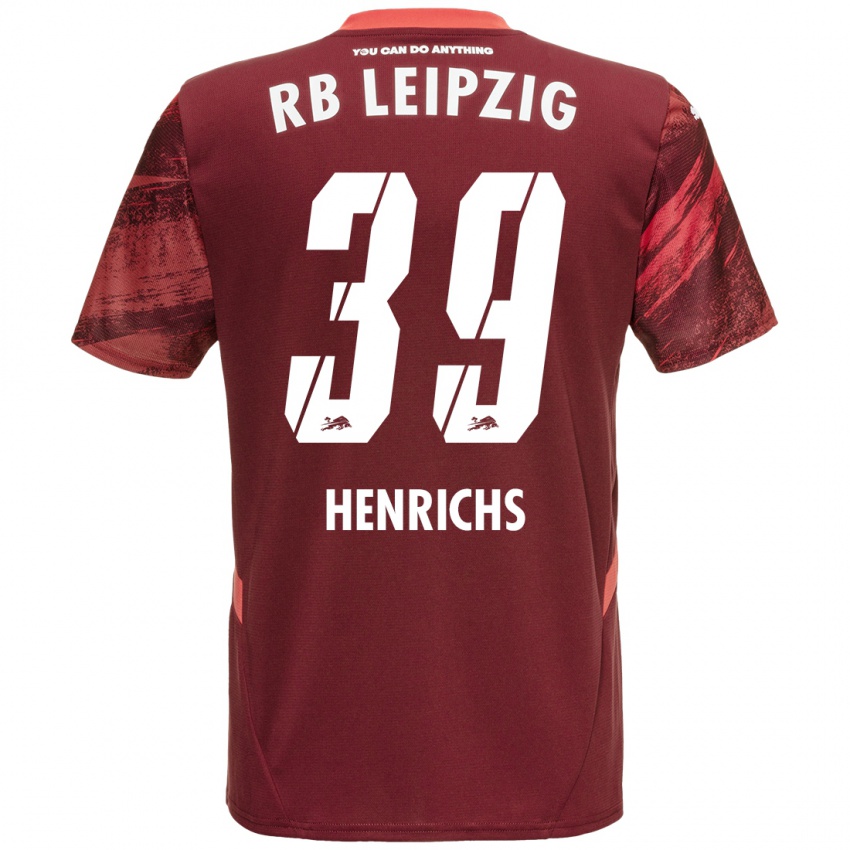 Niño Camiseta Benjamin Henrichs #39 Borgoña 2ª Equipación 2024/25 La Camisa Argentina