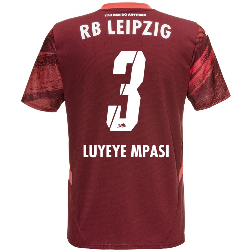 Niño Camiseta Seal Luyeye Mpasi #3 Borgoña 2ª Equipación 2024/25 La Camisa Argentina