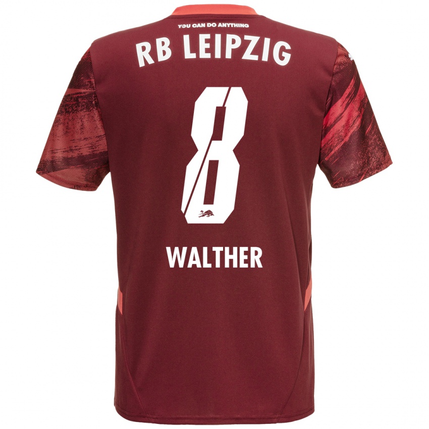 Niño Camiseta Kofi Walther #8 Borgoña 2ª Equipación 2024/25 La Camisa Argentina