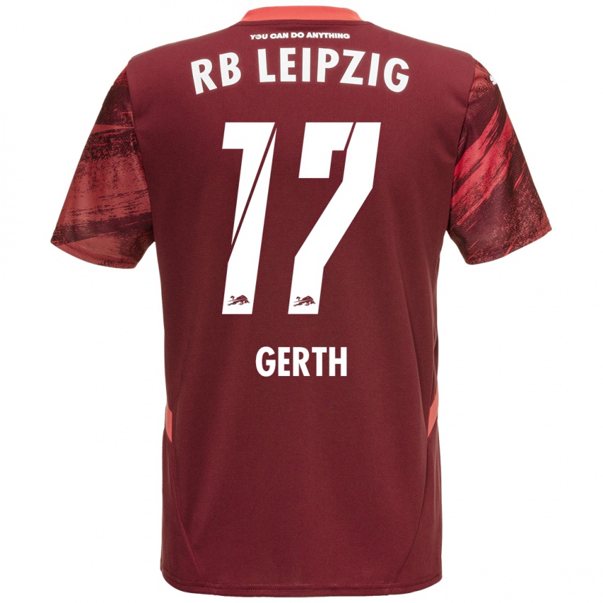 Niño Camiseta Amos Gerth #17 Borgoña 2ª Equipación 2024/25 La Camisa Argentina