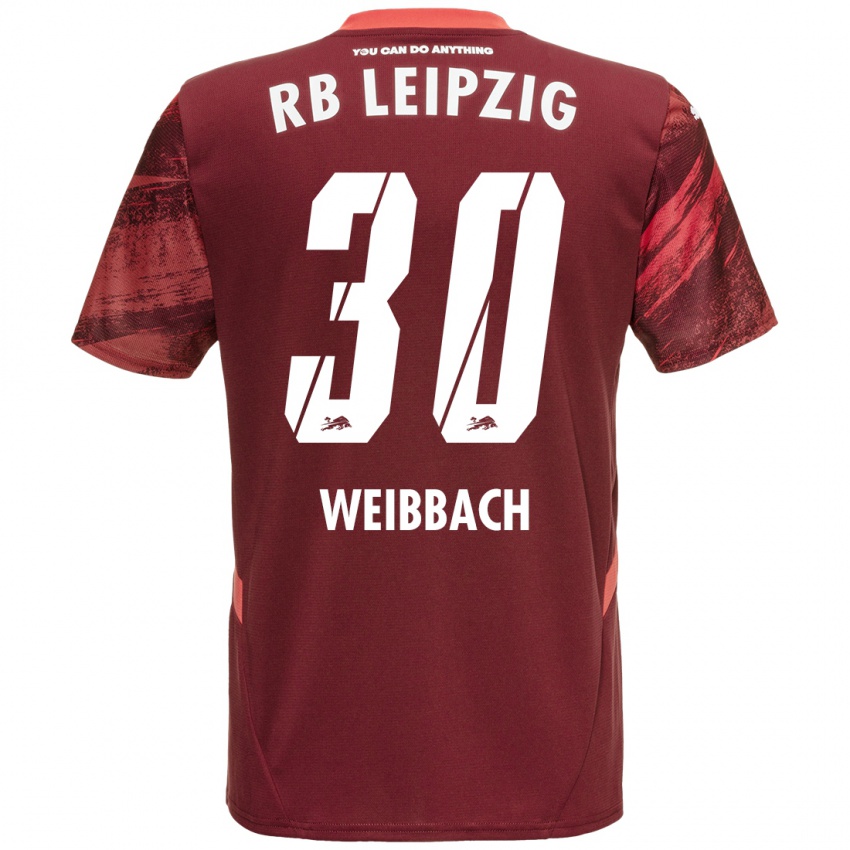 Niño Camiseta Noah Weißbach #30 Borgoña 2ª Equipación 2024/25 La Camisa Argentina