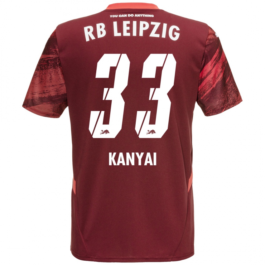 Niño Camiseta Janos Kanyai #33 Borgoña 2ª Equipación 2024/25 La Camisa Argentina