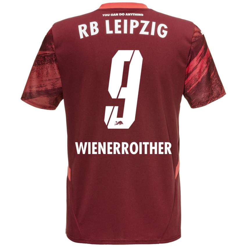 Niño Camiseta Katja Wienerroither #9 Borgoña 2ª Equipación 2024/25 La Camisa Argentina