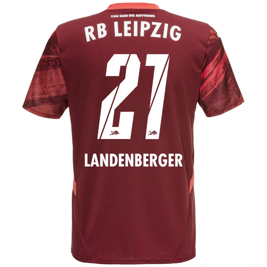 Niño Camiseta Julia Landenberger #21 Borgoña 2ª Equipación 2024/25 La Camisa Argentina