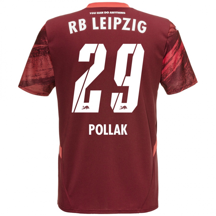 Niño Camiseta Julia Pollak #29 Borgoña 2ª Equipación 2024/25 La Camisa Argentina