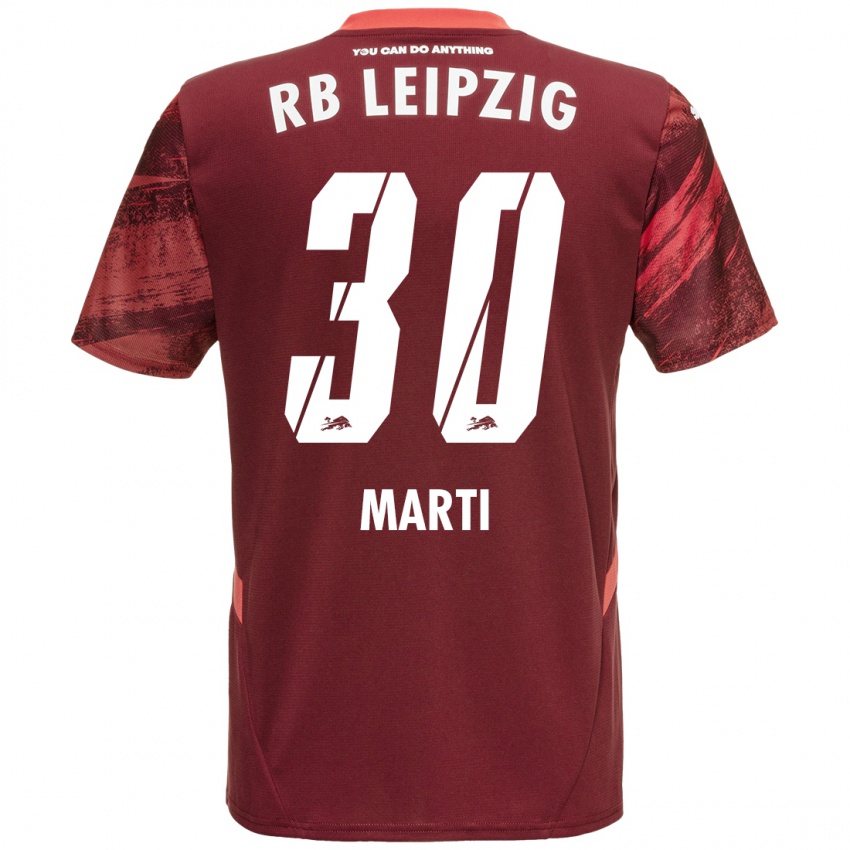 Niño Camiseta Lara Marti #30 Borgoña 2ª Equipación 2024/25 La Camisa Argentina