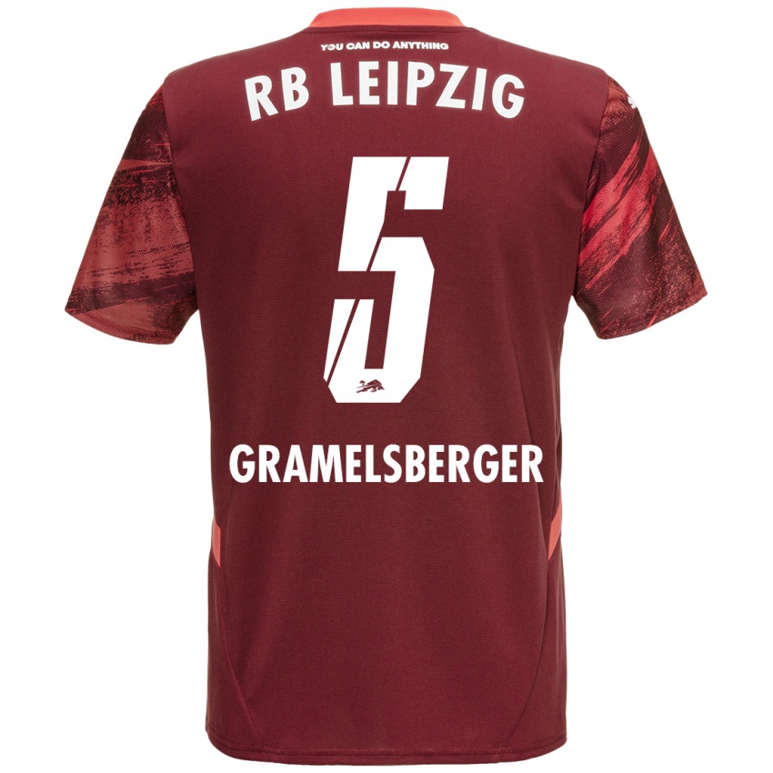 Niño Camiseta Lennert Gramelsberger #5 Borgoña 2ª Equipación 2024/25 La Camisa Argentina