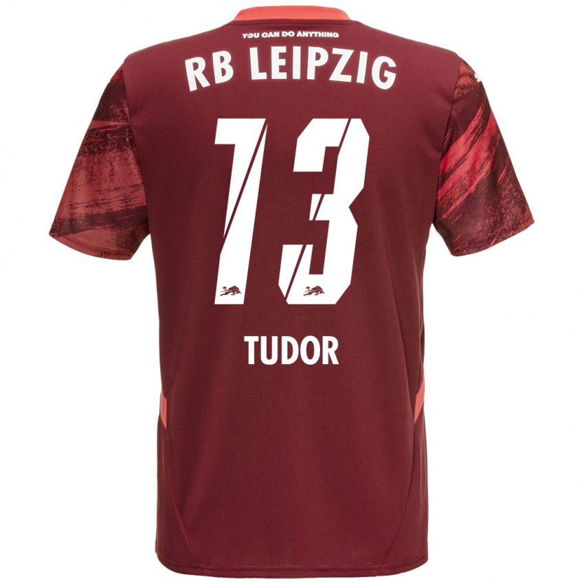 Niño Camiseta Aaron Tudor #13 Borgoña 2ª Equipación 2024/25 La Camisa Argentina