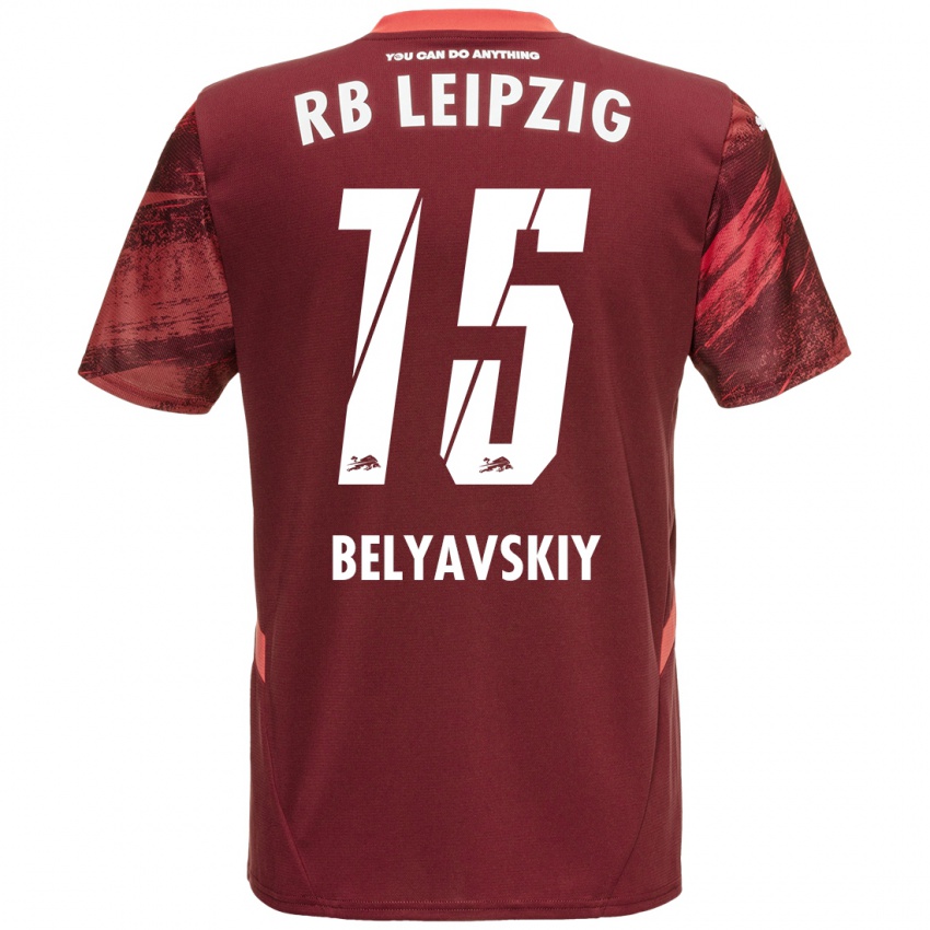 Niño Camiseta David Belyavskiy #15 Borgoña 2ª Equipación 2024/25 La Camisa Argentina