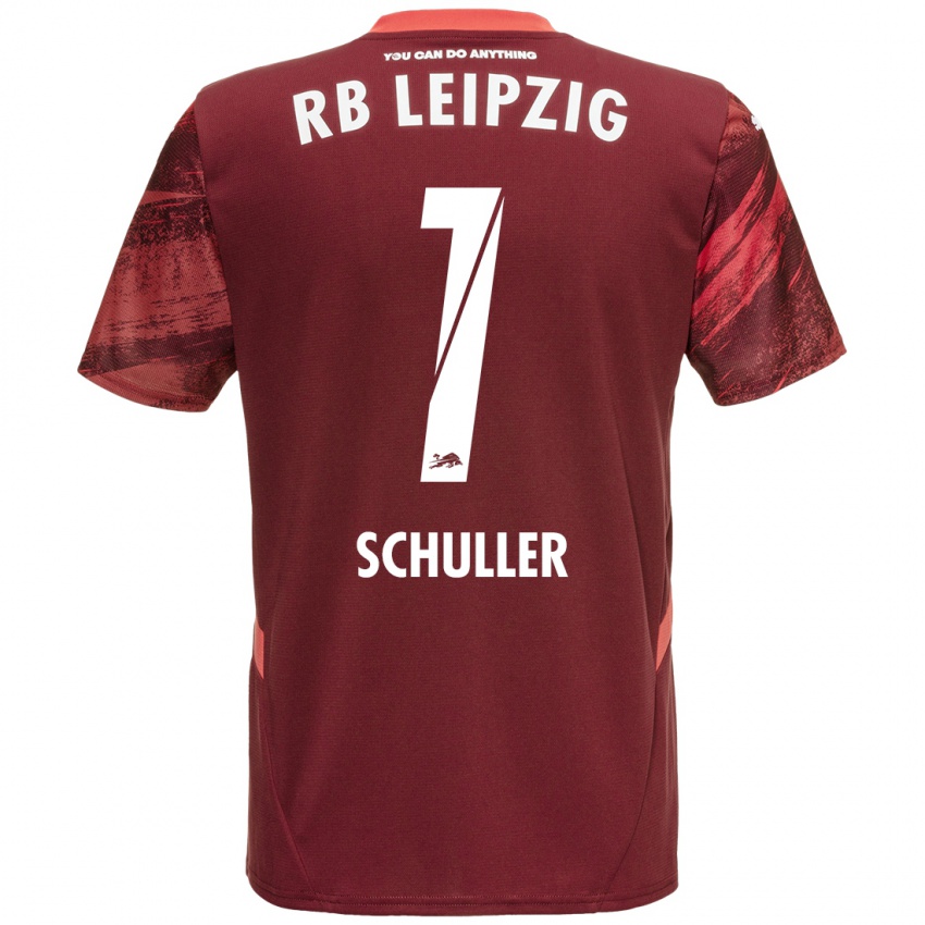 Niño Camiseta Gina Schüller #1 Borgoña 2ª Equipación 2024/25 La Camisa Argentina