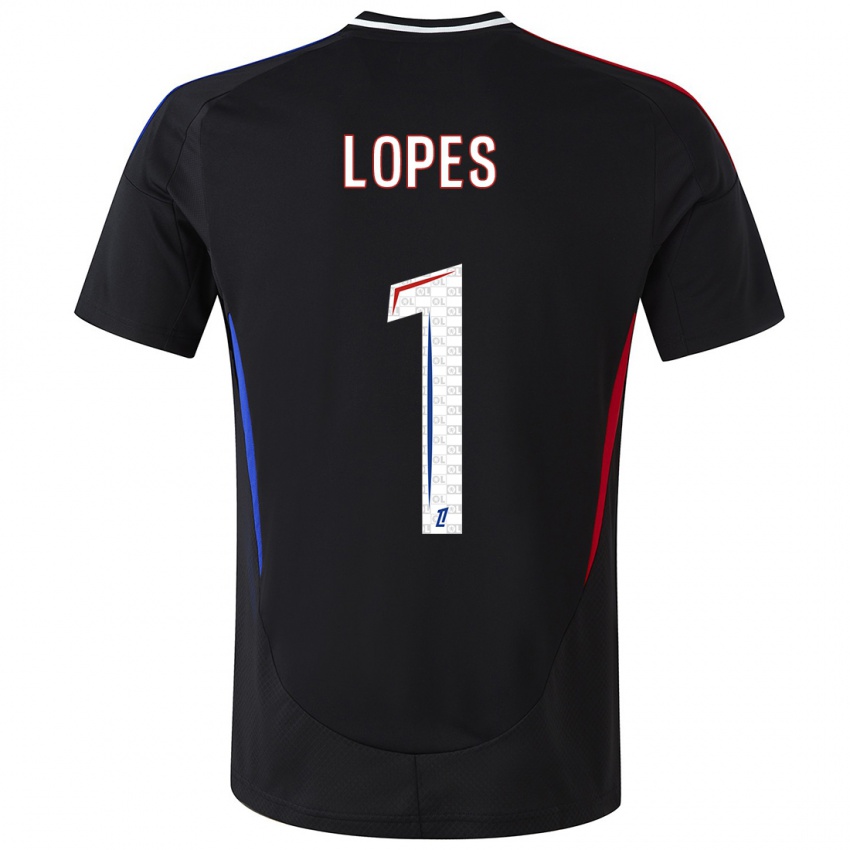 Niño Camiseta Anthony Lopes #1 Negro 2ª Equipación 2024/25 La Camisa Argentina