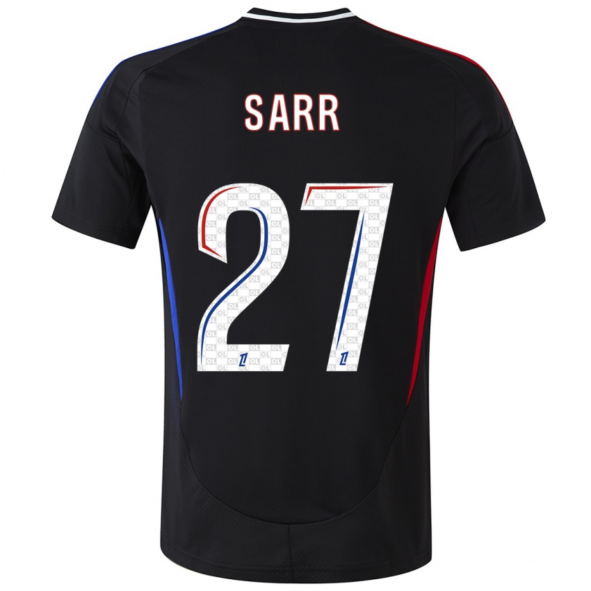 Niño Camiseta Amin Sarr #27 Negro 2ª Equipación 2024/25 La Camisa Argentina