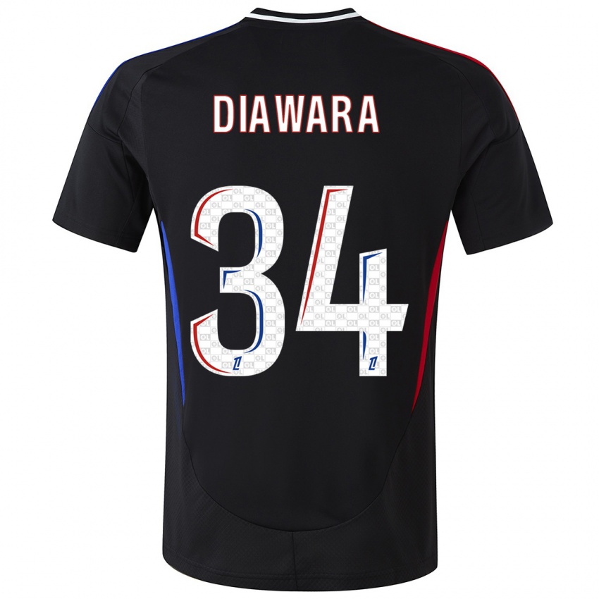 Niño Camiseta Mahamadou Diawara #34 Negro 2ª Equipación 2024/25 La Camisa Argentina