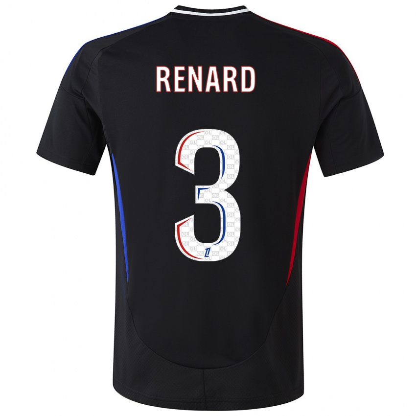 Niño Camiseta Wendie Renard #3 Negro 2ª Equipación 2024/25 La Camisa Argentina