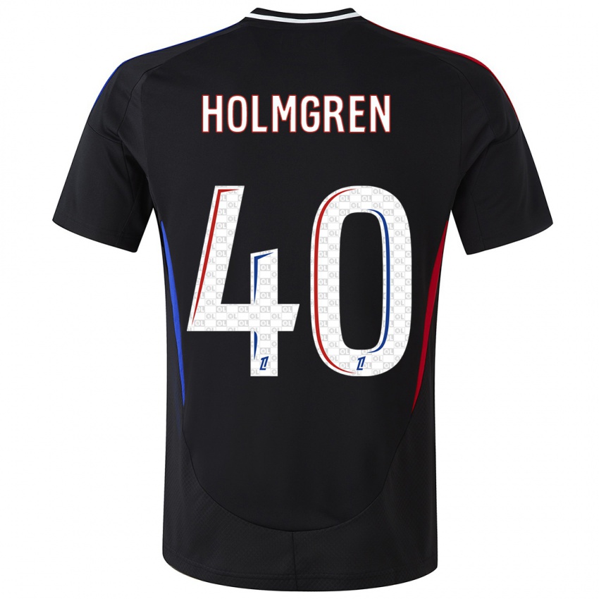 Niño Camiseta Emma Holmgren #40 Negro 2ª Equipación 2024/25 La Camisa Argentina