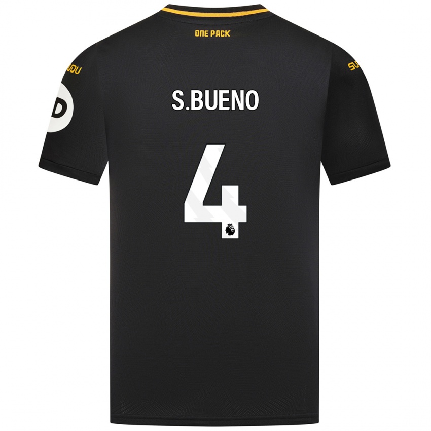 Niño Camiseta Santiago Bueno #4 Negro 2ª Equipación 2024/25 La Camisa Argentina