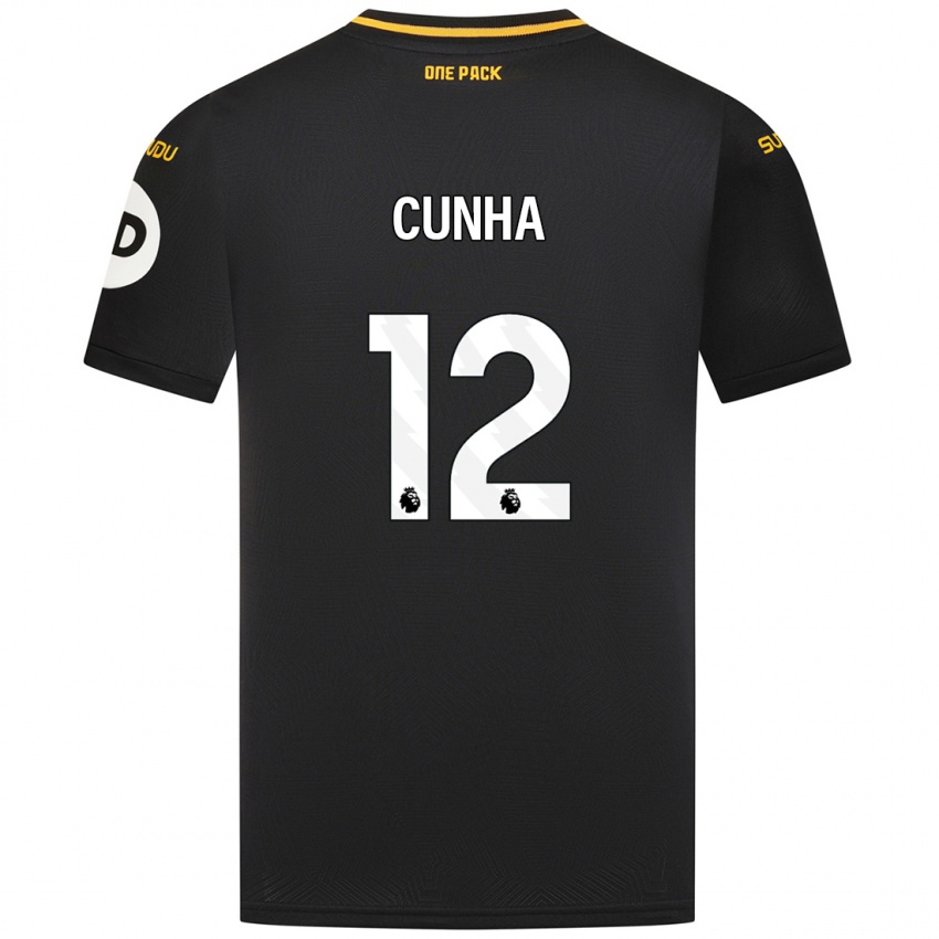 Niño Camiseta Matheus Cunha #12 Negro 2ª Equipación 2024/25 La Camisa Argentina