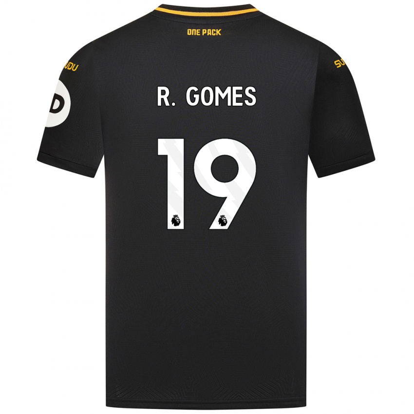 Niño Camiseta Rodrigo Gomes #19 Negro 2ª Equipación 2024/25 La Camisa Argentina