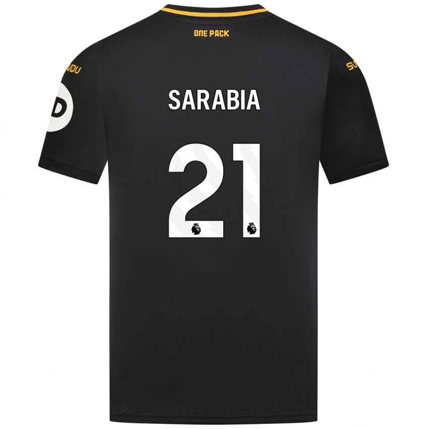 Niño Camiseta Pablo Sarabia #21 Negro 2ª Equipación 2024/25 La Camisa Argentina