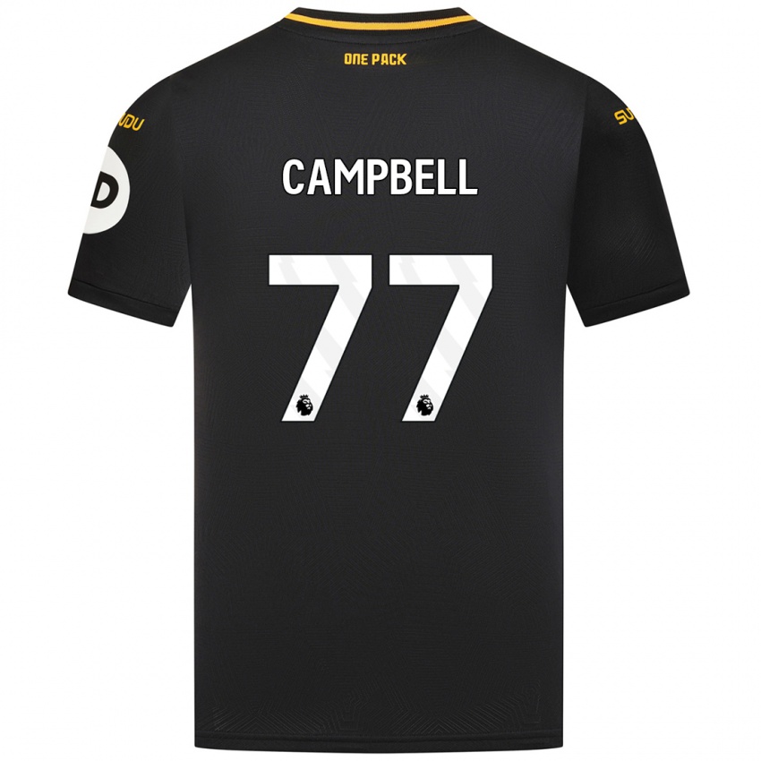 Niño Camiseta Chem Campbell #77 Negro 2ª Equipación 2024/25 La Camisa Argentina