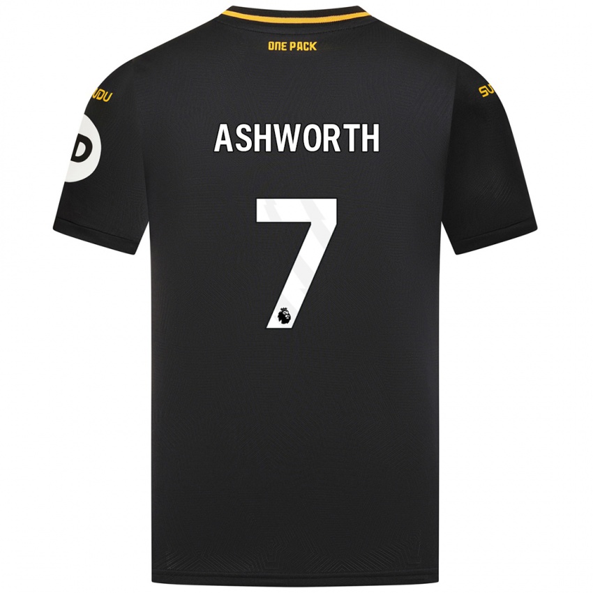 Niño Camiseta Fin Ashworth #7 Negro 2ª Equipación 2024/25 La Camisa Argentina