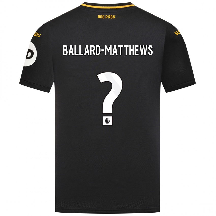 Niño Camiseta Emilio Ballard-Matthews #0 Negro 2ª Equipación 2024/25 La Camisa Argentina