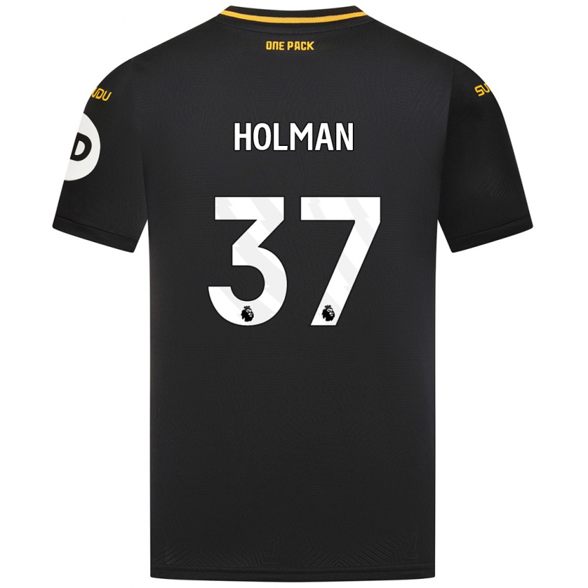 Niño Camiseta Fletcher Holman #37 Negro 2ª Equipación 2024/25 La Camisa Argentina