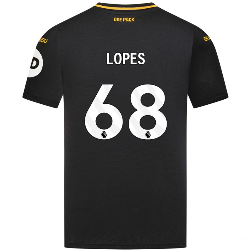 Niño Camiseta Leo Lopes #68 Negro 2ª Equipación 2024/25 La Camisa Argentina