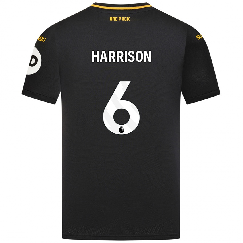 Niño Camiseta Lexie Harrison #6 Negro 2ª Equipación 2024/25 La Camisa Argentina