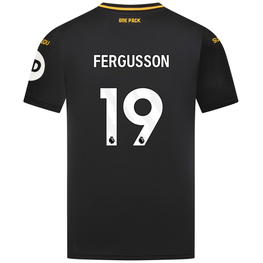 Niño Camiseta Liv Fergusson #19 Negro 2ª Equipación 2024/25 La Camisa Argentina