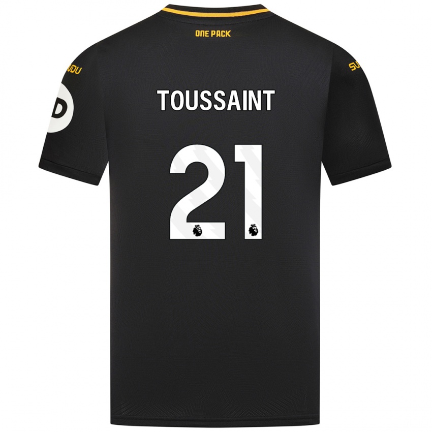 Niño Camiseta Destiney Toussaint #21 Negro 2ª Equipación 2024/25 La Camisa Argentina