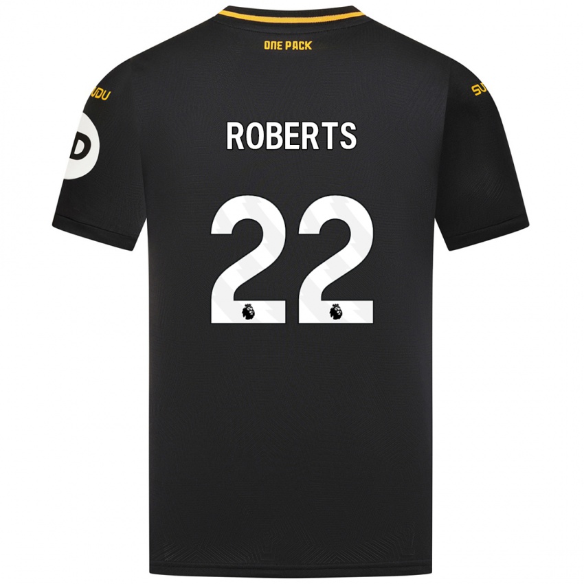 Niño Camiseta Beth Roberts #22 Negro 2ª Equipación 2024/25 La Camisa Argentina