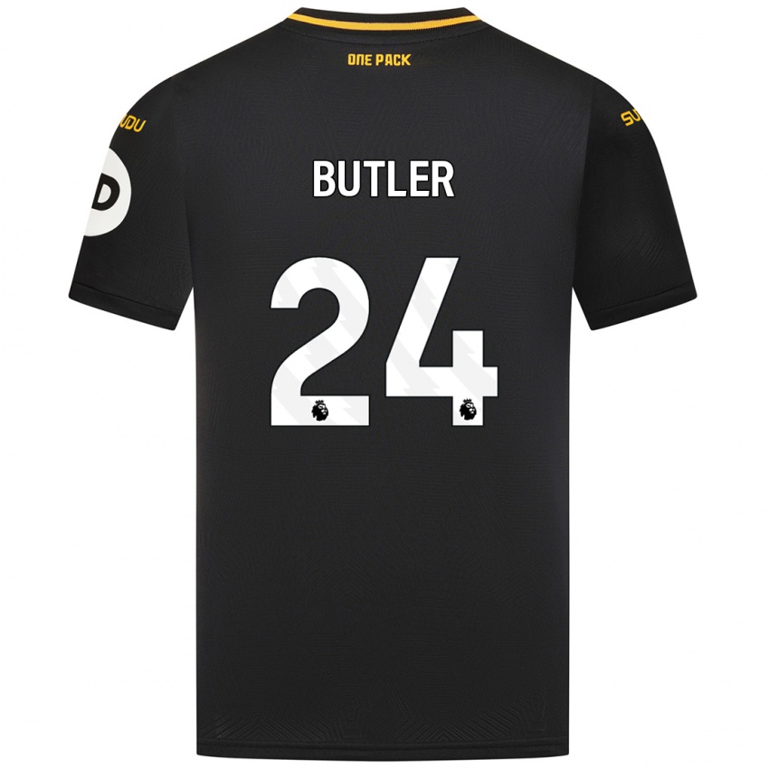 Niño Camiseta Elli Butler #24 Negro 2ª Equipación 2024/25 La Camisa Argentina