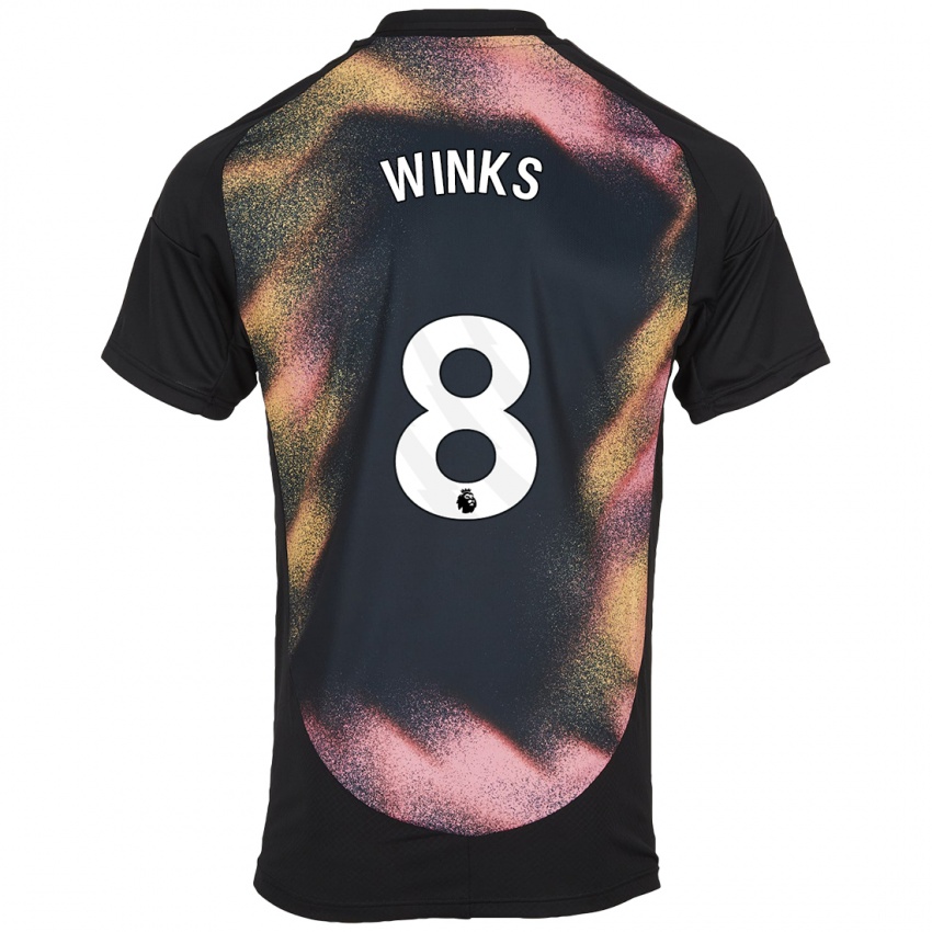 Niño Camiseta Harry Winks #8 Negro Blanco 2ª Equipación 2024/25 La Camisa Argentina