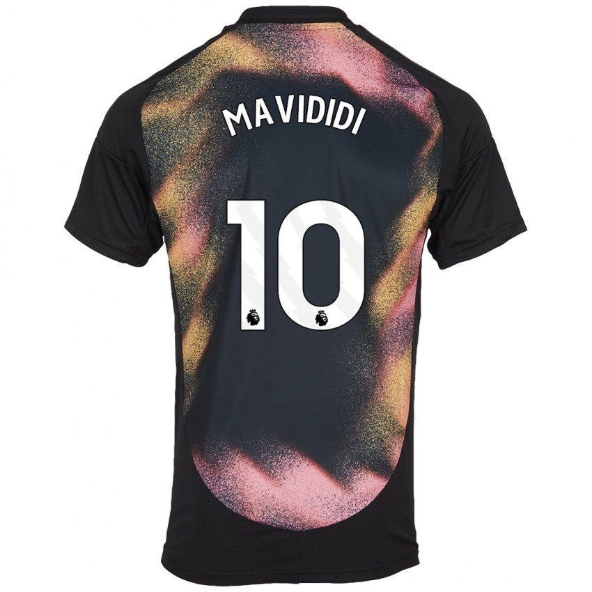 Niño Camiseta Stephy Mavididi #10 Negro Blanco 2ª Equipación 2024/25 La Camisa Argentina