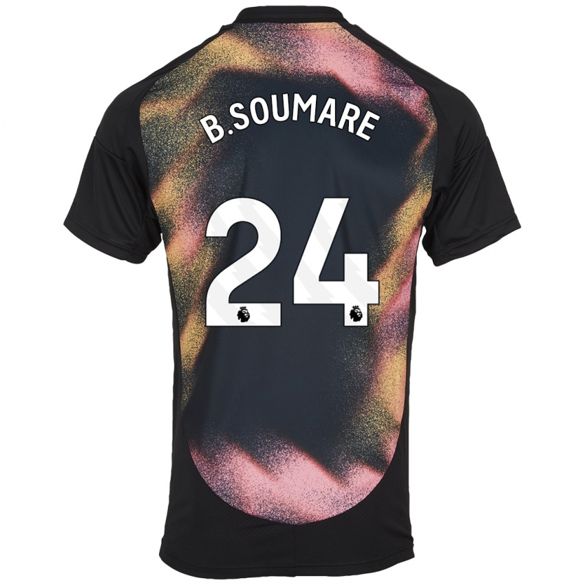 Niño Camiseta Boubakary Soumaré #24 Negro Blanco 2ª Equipación 2024/25 La Camisa Argentina