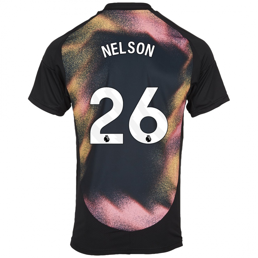 Niño Camiseta Ben Nelson #26 Negro Blanco 2ª Equipación 2024/25 La Camisa Argentina