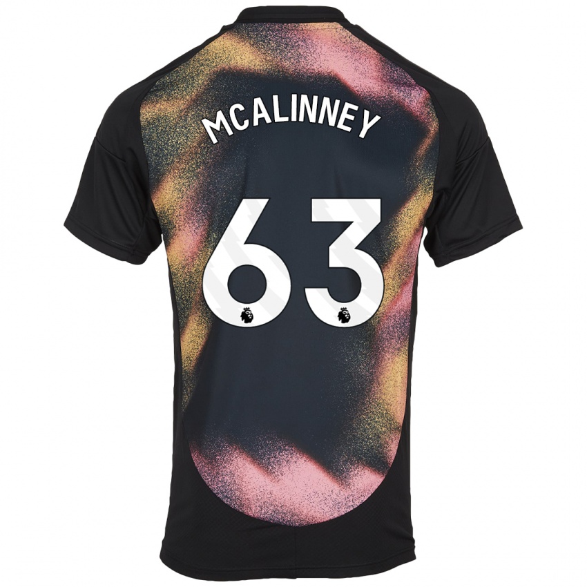 Niño Camiseta Liam Mcalinney #63 Negro Blanco 2ª Equipación 2024/25 La Camisa Argentina