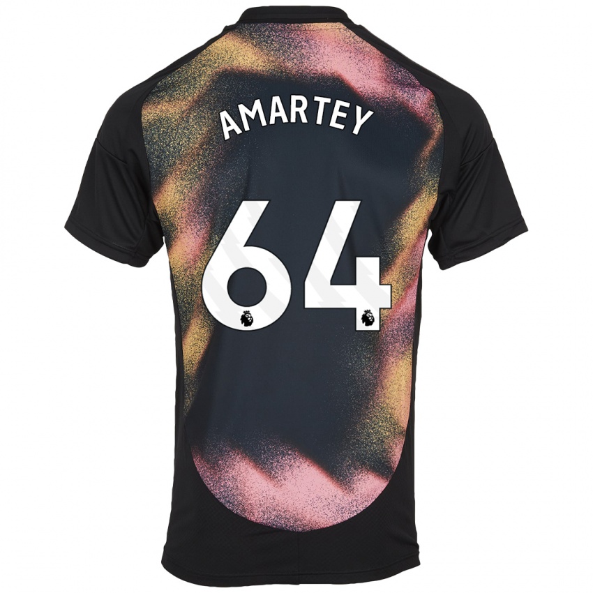 Niño Camiseta Bobby Amartey #64 Negro Blanco 2ª Equipación 2024/25 La Camisa Argentina