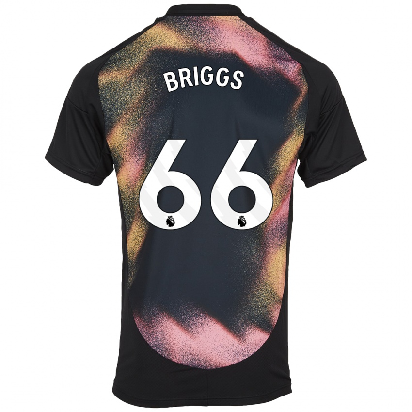 Niño Camiseta Logan Briggs #66 Negro Blanco 2ª Equipación 2024/25 La Camisa Argentina