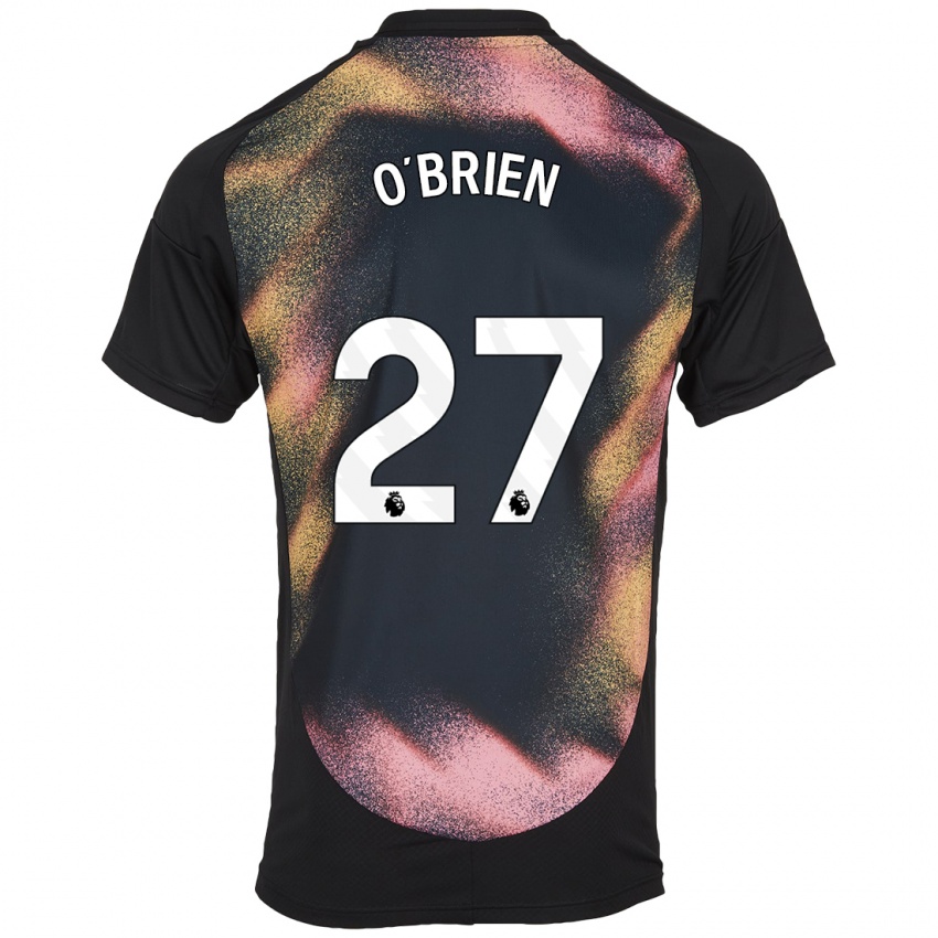 Niño Camiseta Shannon O'brien #27 Negro Blanco 2ª Equipación 2024/25 La Camisa Argentina