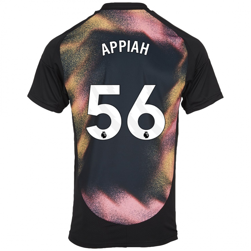 Niño Camiseta Paul Appiah #56 Negro Blanco 2ª Equipación 2024/25 La Camisa Argentina