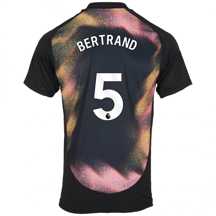 Niño Camiseta Ryan Bertrand #5 Negro Blanco 2ª Equipación 2024/25 La Camisa Argentina