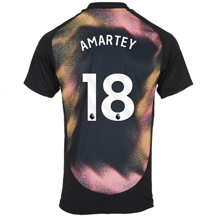 Niño Camiseta Daniel Amartey #18 Negro Blanco 2ª Equipación 2024/25 La Camisa Argentina