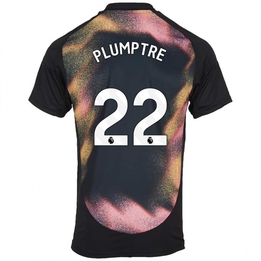 Niño Camiseta Ashleigh Plumptre #22 Negro Blanco 2ª Equipación 2024/25 La Camisa Argentina