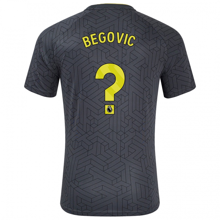 Niño Camiseta Asmir Begovic #0 Negro Amarillo 2ª Equipación 2024/25 La Camisa Argentina