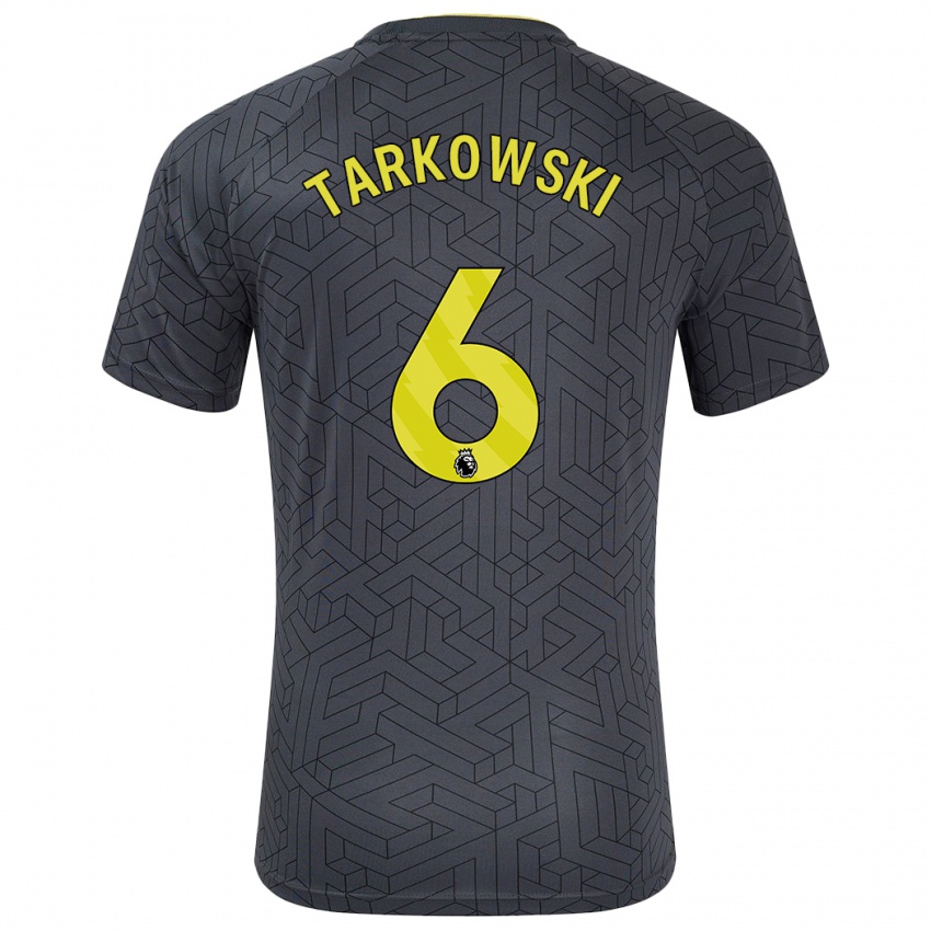 Niño Camiseta James Tarkowski #6 Negro Amarillo 2ª Equipación 2024/25 La Camisa Argentina