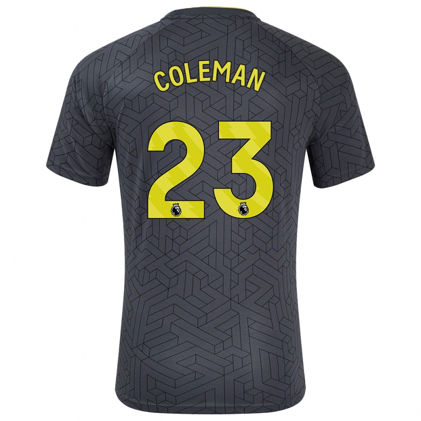 Niño Camiseta Seamus Coleman #23 Negro Amarillo 2ª Equipación 2024/25 La Camisa Argentina