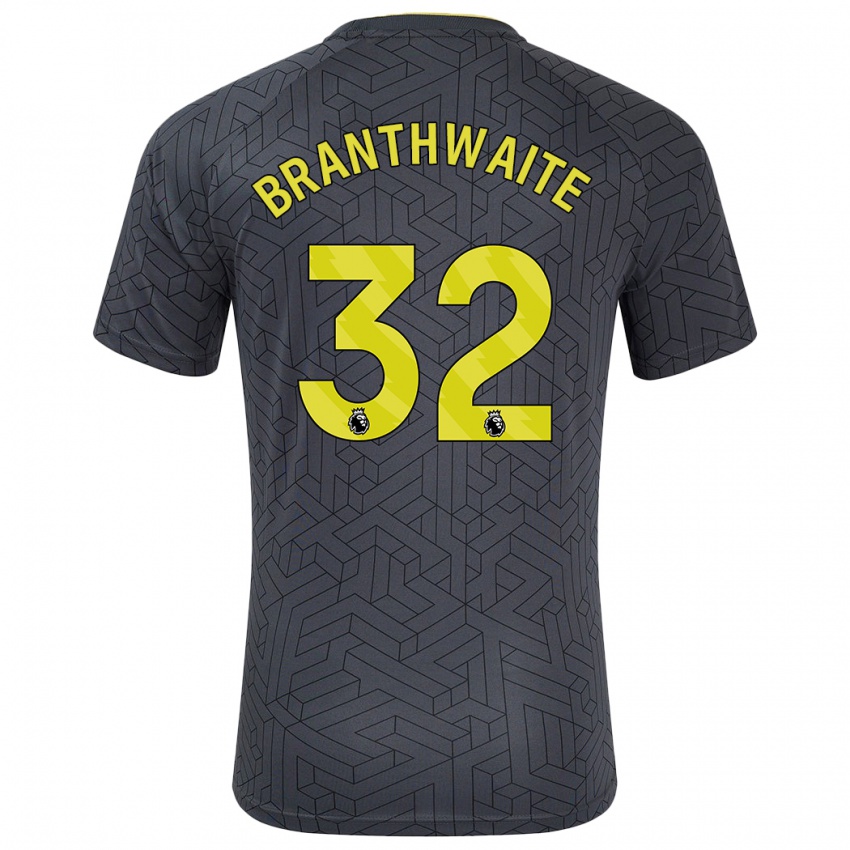 Niño Camiseta Jarrad Branthwaite #32 Negro Amarillo 2ª Equipación 2024/25 La Camisa Argentina