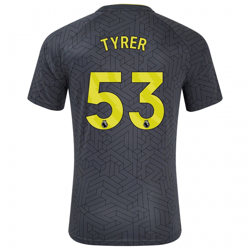 Niño Camiseta Harry Tyrer #53 Negro Amarillo 2ª Equipación 2024/25 La Camisa Argentina